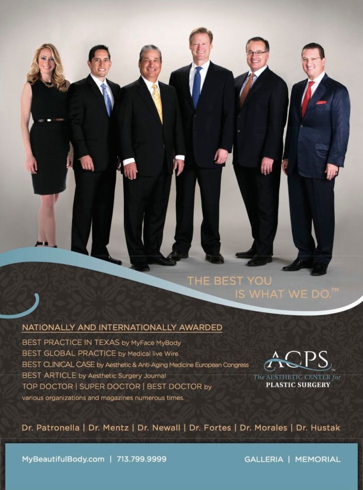 Plastic surgery team with various awards and accolades.