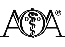 AOA logo with medical symbol and trademark.